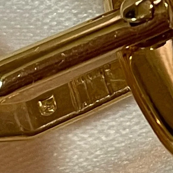 Authentic Alfred Dunhill Oval Gold Plated Cufflinks